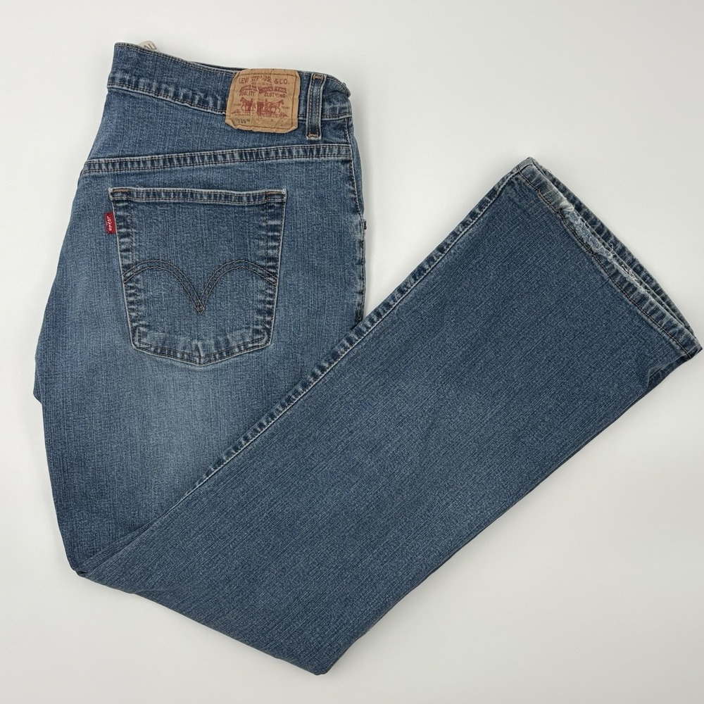 Levi's 515 Nouveau Bootcut Jeans Womens 12S Blue Medium Wash Stretch Denim